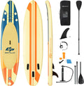 Goplus Inflatable Stand up Paddle Board, 10'/10.5'/11' SUP 6" Thick with Premium Accessories, Adjustable Aluminum Paddle, Leash, Carry Bag, Hand Pump, Removable Fin, ISUP for Adults
