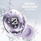 Back Bay Audio Tempo 30 Wireless Earbuds for Small Ears - Award-Winning Sound, Sweatproof Bluetooth Earbuds, Comfortable Ear Buds for Women, Purple Earphones Small Ear Canals, Long Battery Headphones