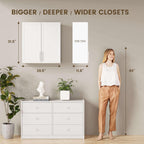 Wall Storage Cabinets - Large Kitchen Laundry Wall Amount Cabinets with Two Shaker Doors and Adjustable Shelf, One of 2pcs,in White