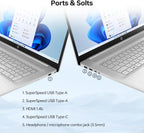 HP 17 Laptop  17.3" HD+ Touchscreen Display  12th Gen Intel Core i7-1255U  64GB RAM  2TB SSD  Webcam  HDMI  SuperSpeed USB Ports  Wi-Fi 6  Windows 11 Home  Silver