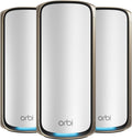NETGEAR Orbi 970 Series Quad-Band WiFi 7 Mesh Network System (RBE973S)  Router + 2 Satellite Extenders  Security Features  Up to 27Gbps  Covers Up to 10 000 sq. ft.  200 Devices  10 Gig Internet Port