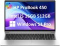 HP ProBook 450 G10 Business Laptop (15.6" FHD Anti-Glare  Intel 10-Core i5-1334U  16GB RAM  512GB SSD  (Beats i7-1255U)) Backlit KB  Webcam  Ethernet  Wi-Fi 6E  Win 11 Pro w/ AI Copilot  Silver