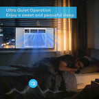 8,000 BTU Smart Window Air Conditioner with Heater, 4-in-1 Unit Cools Rooms up to 350 Sq.Ft, APP & Remote Control, Dehumidifier & Fan Mode, Easy Install Kit Included