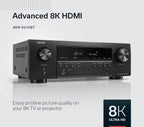 Denon AVR-S570BT AV Receiver 5.2 Channel 8K Ultra HD Audio & Video  Stereo Receivers  Denon AVR Wireless Streaming Bluetooth  (4) 8K HDMI Inputs  eARC  HD Setup Assistant