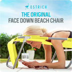 Ostrich the Deluxe 3N1 Lightweight Lawn Beach Reclining Lounge Chair with Footrest, Outdoor Furniture for Patio, Balcony, Backyard, or Porch, Lime