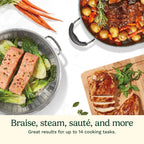 Cuisinart Preferred Pan 4-Pc Set - Sensible Sage Green (4.5 Qt. Multi-Purpose Pan w/Cover, Steamer, Slotted Turner)