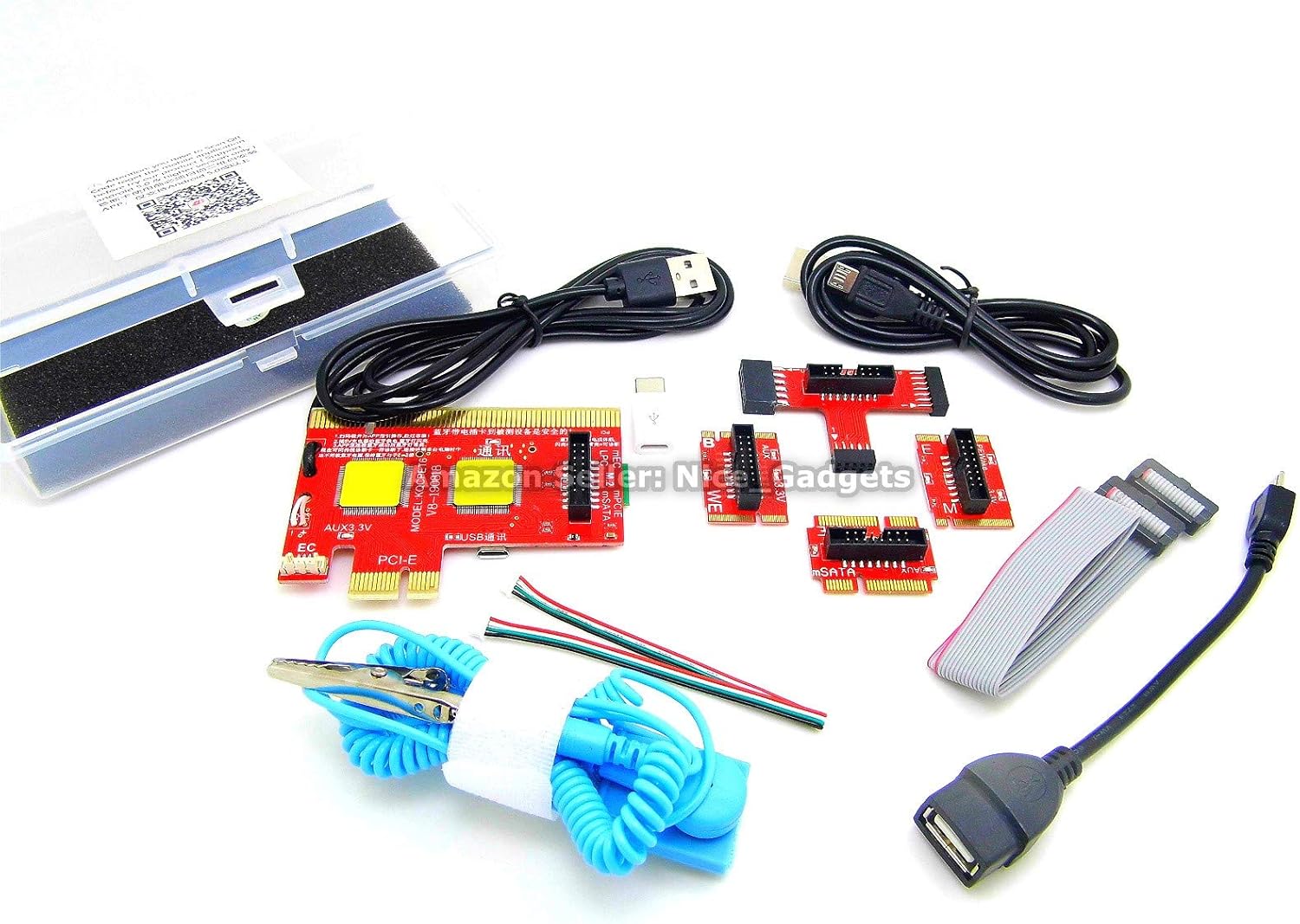 New V8 PCIe USB Post Test Card Motherboard Diagnostic Tester Kit Unique USB Diagnosis for PC Laptop Server All in One Mini PC Mac Android Phone Tablet Computer Analyzer Multi Ports Support