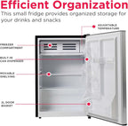 Frigidaire EFR285-6COM, 2.5 cu ft Refrigerator, Stainless Steel Door, Platinum Series
