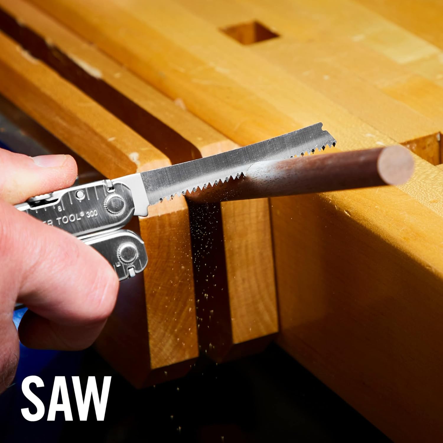 LEATHERMAN, Super Tool 300 Multitool with Premium Replaceable Wire Cutters and Saw, Stainless Steel