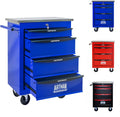 4-Drawer Rolling ToolChest, Blue & BlackModular Tool Box withWheels, Heavy-DutyRolling Tool Cabinet forGarage & WorkshopStorage