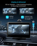 11" Extra Large Wireless Apple CarPlay Screen for Car – Ultra-Slim 0.16 Inch Touchscreen Car Stereo with Android Auto  4K Dash Cam  1080p Backup Camera  GPS  Mirror Link  Voice Control