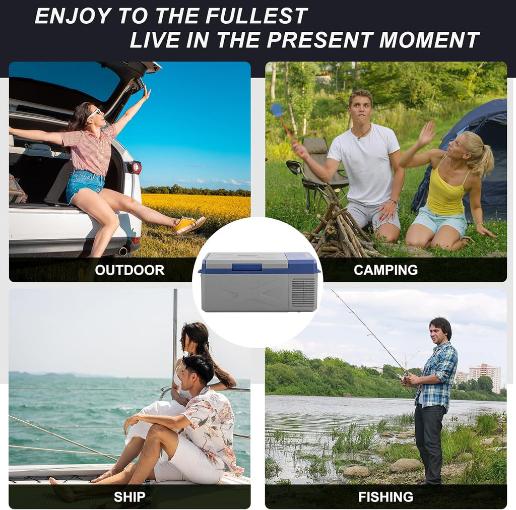 X15 12 Volt Refrigerator,Mini Portable Freezer,16 Quart(15.6L) Electric Cooler,12V Car Fridge APP Control,12/24V DC 100-240V AC for Ourdoor, Camping, Travel, Truck,RV, Boat -4℉~68℉