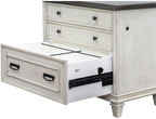 Ashford & Sons Wood Lateral File Cabinet, 31" H x 36" W x 21" D, White Finish, Locking Legal/Letter File Drawers, Ball Bearing Glides, Durable Fully Assembled Office Storage Solution