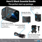 GoPro Hero12 Black E-Commerce Package - Waterproof Action Camera with 5.3K60 Ultra HD Video  27MP Photos  HDR  1/1.9" Image Sensor  Live Streaming  Webcam  Stabilization