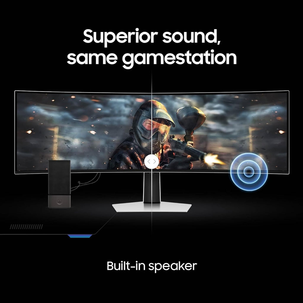 Samsung 49" Odyssey G93SC Series Curved Gaming Monitor  QD-OLED  240Hz  0.03ms  DQHD  G-Sync Compatible  FreeSync Premium Pro  Adjustable Stand