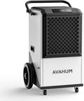 250 Pint Commercial Dehumidifier, Industrial Dehumidifier for 8,000 Sq.Ft Basement Warehouse Construction, Large Heavy Duty Commercial Grade Dehumidifiers with Drain Hose, Auto Defrost, Auto Restart