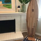 COR Surf Bamboo Surfboard Stand | Premium Standing Rack to Display Your Board