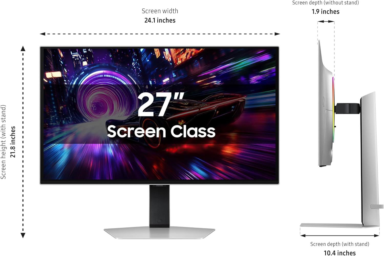 Samsung LS27FG810SNXZA 27 Inch Odyssey OLED 4K 240Hz Gaming Monitor with 1 Year Amber Protection Extension Plan (2025)