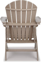 Signature Design by Ashley Sundown Treasure Outdoor Patio HDPE Adirondack Chair, Light Brown