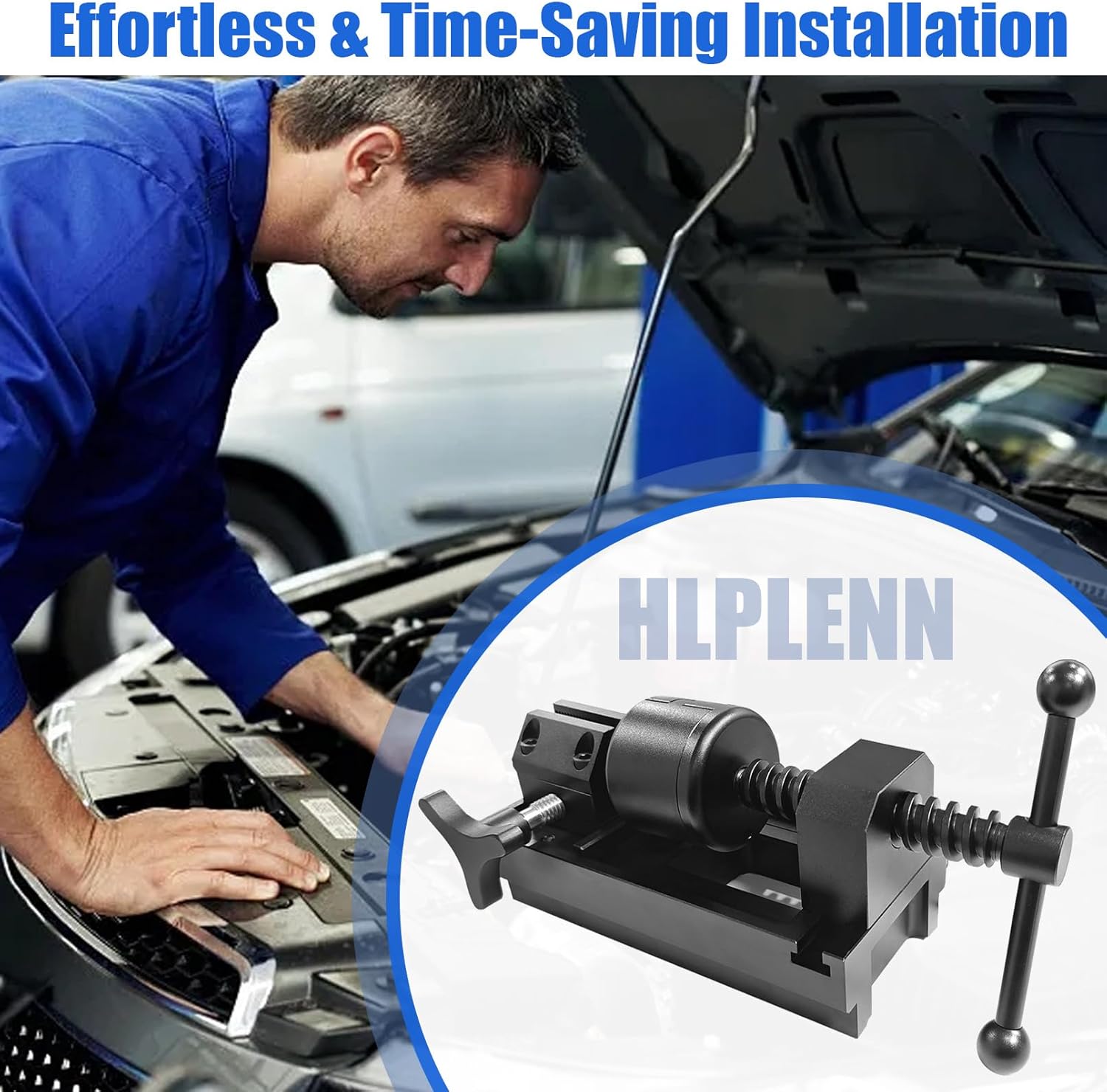 Fitting Installation Tool Kit for 4AN-12AN Hoses, Universal an Hose Assembly Tool & Fuel Line Fittings Removal Tool with 6 Dies (4,6,8,10,12AN) - Works with CPE & All Brands Fuel Lines
