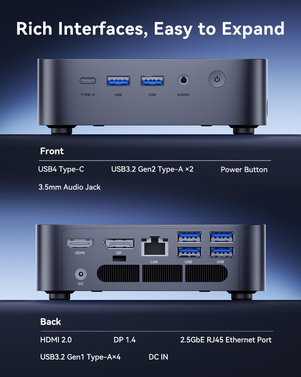 ACEMAGIC M1 Mini PC Windows 11 Pro  Intel Core i9 13900HK 32GB RAM 1TB SSD Computers(14C/20T up to 5.4GHz)  Small Desktop for Business Home Office Everyday Use  Beat i9-12900HK/R7 7840HS/6800H 54W MAX