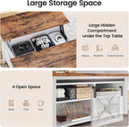 SEDETA 31.5" Lift Top Coffee Table with Storage, Square Coffee Tables for Living Room, Farmhouse Coffee Table with Large Hidden Storage Compartment and Adjustable Shelves, White