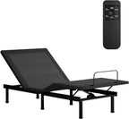 Twin XL Adjustable Bed Base Frame and 12 inch Green Tea Memory Foam Mattress, Electric Bed Base Wireless Remote, Zero Gravity Bed, Head and Foot Incline, Anti-Snore,Easy Assembly