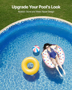 VEVOR 24-ft Round Above Ground Pool Liner  Overlap Pool Liners  Standard Gauge Vinyl  48-to-54inch Wall Height  Designed for Steel Sided Above-Ground Swimming Pools