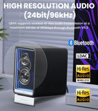 Edifier QR65 Desktop Active Monitor with 2.75" Long-Throw Aluminum Diaphragm mid-Low Drivers  Hi-Res Audio  Brilliant Light Effects  70W Output Power Bluetooth Speakers with Stands - Black