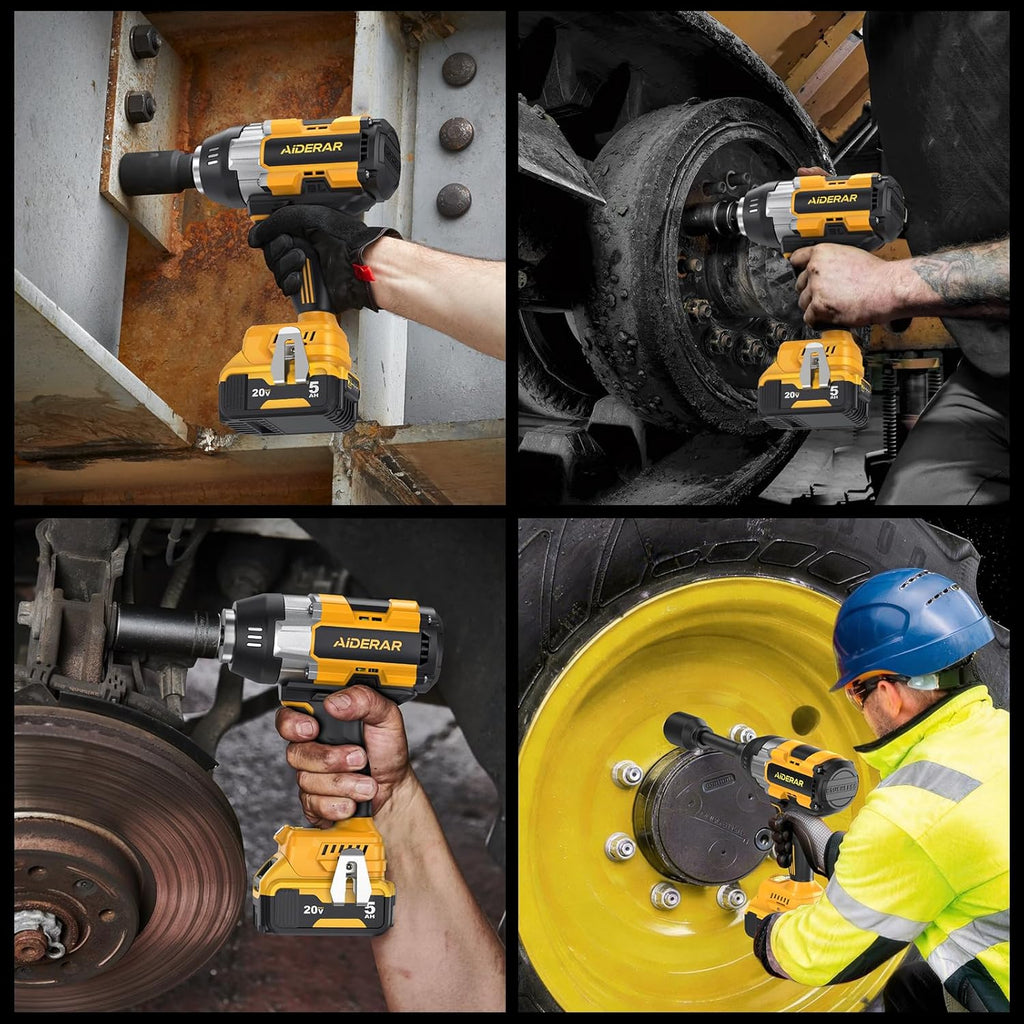 Impact Wrench for DeWalt Battery, 1697Ft-Lbs (2300N.m) Impact Driver, 1/2" Impact Gun 5-Speed High Torque Power Tool for Tire Removal, Rusted Bolts, Heavy Equipment(No Battery)