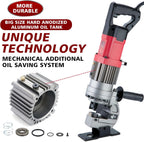 1300W Electric Hydraulic Hole Puncher Φ1/4"-4/5" hydraulic Punching Machine Punching Tool with 5 Dies for Iron Copper Aluminum Plate Angle Steel (PM20)
