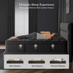 Queen Mattress,12 Inch Queen Size Hybrid Mattresses with Memory Foam and Individual Pocket Spring for Motion Isolation,Pressure Relief,CertiPUR-US.