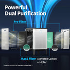 Coway AP-2015F Airmega 400 Smart Air Purifier (Covers 1,560 sq. ft.), True HEPA Air Purifier with Smart Technology, White