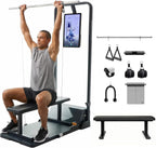 Speediance Gym Monster Works & Smart PowerGrip & Adjustable Barbell Hooks & Extender Belt Attachments & Gym Accessories Organizer Bundle