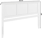AFI, Madison King Solid Wood Panel Headboard, White