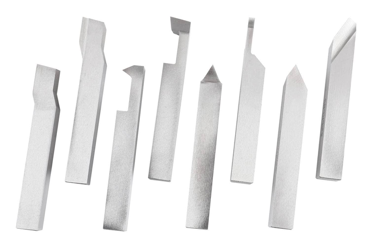 Accusize Industrial Tools 1/2'' 8 Pcs Hss Tool Bit Set, Pre-Ground for Turning and Facing Work, 2662-2004