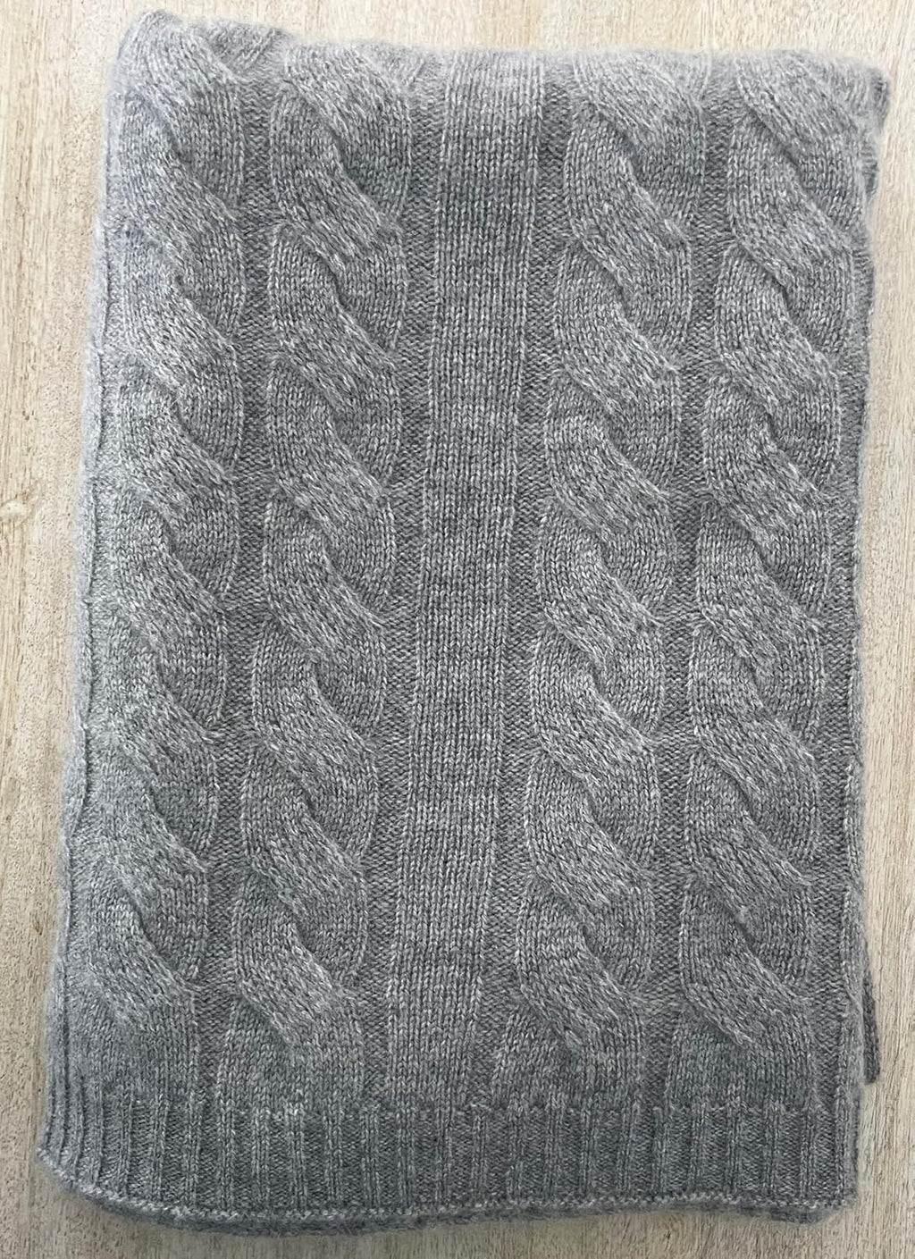 100% Pure Cashmere Throw Blanket for Couch – Cable Knit Cashmere Blanket 50x60 – Soft Warm Breathable Throws for Sofa, Bed – Grade A Long Staple – Machine Washable (Charcoal)