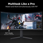 KOORUI 34-inch Ultrawide Curved WQHD 3440×1440 Gaming Monitor  165Hz 144Hz Curved 1000R- PIP/PBP  1ms(MPRT) with DisplayHDR 400  FreeSync Premium  75 * 75mm VESA  HDMI/DisplayPort  34E6UC