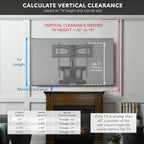 MOUNT-IT! Motorized Fireplace TV Wall Mount | Remote Control Electric Pull Down Mantel Mounting Bracket  Up to 77 Lbs Weight Capacity  Height Adjustable  Swivel  VESA 600x400 Compatible