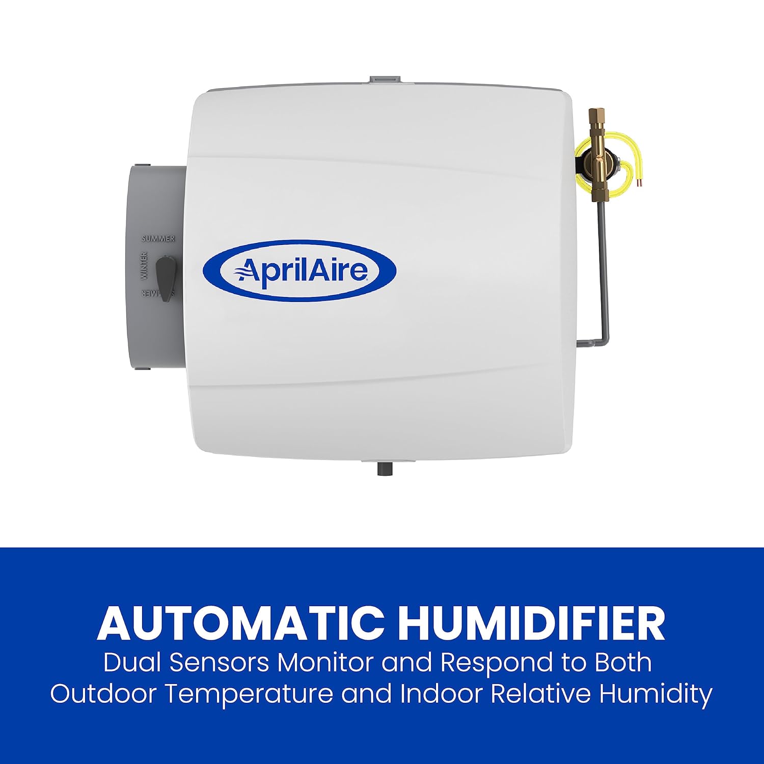 AprilAire 500 12-gal. Whole-House Small Bypass Evaporative Humidifier with Automatic Digital Control for up to 3,600 sq. ft. + AprilAire Model 5844 Humidifier Installation Kit