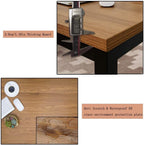 BIBOC 24X48 inches Computer Desk/Dining Table, Office Desk, Composite Wood Board Sturdy Writing Workstation for Home Office Walnut and Black Legs