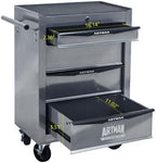 Iron-Top Rolling Tool Chest with Lockable Wheels and Side Handles, 7-Drawer Tool Storage Cabinet with Ball Bearing for Garage, Repair Shop, Required Assembly, Large Storage Capacity (Iron, 4-Gray)