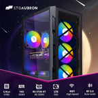 STGAubron Gaming PC Computer Desktop  Intel Core i7-6700 up to 4.0G  Radeon RX 5700XT 8G  16G DDR4  1T SSD  WiFi  BT 5.0  RGB Fan x6  Windows 11 Home