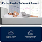 Avenco Queen Mattress, 12 Inch Queen Size Mattresses with Gel Memory Foam for Cool Night & Pressure Relief, Bed Mattress in a Box Medium Plush Feel Colchones with Motion Isolating