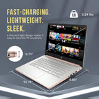 HP Stream 14" HD BrightView Laptop  Intel Celeron N150  16GB RAM  416GB Storage (128GB eMMC + 288GB Docking Station Set)  Intel UHD Graphics  720p Camera  Wi-Fi  1 Year Office 365  Win 11 S  Gold