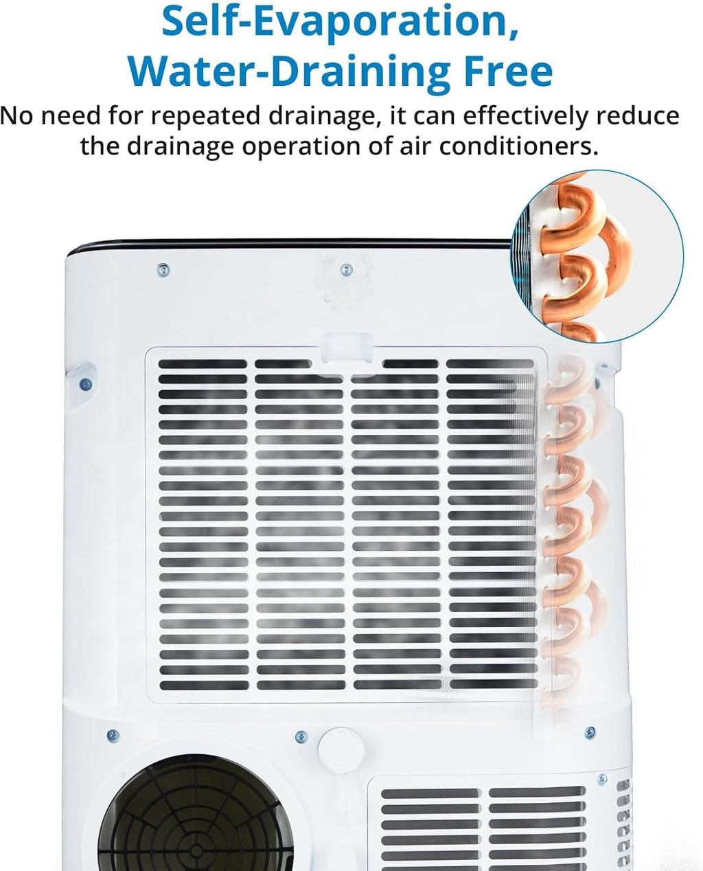 14,000 BTU Portable Air Conditioner Cools Up to 750 Sq.Ft, 3-IN-1 Quiet Portable AC Unit with Remote Control & Installation Kits for Large Room, Smart/Sleep Mode, Auto Swing, 24H Timer