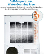 14,000 BTU Portable Air Conditioner Cools Up to 750 Sq.Ft, 3-IN-1 Quiet Portable AC Unit with Remote Control & Installation Kits for Large Room, Smart/Sleep Mode, Auto Swing, 24H Timer
