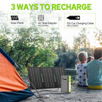 Portable Solar Generator with Panels  300W Power Station with Solar Panel 60W  110V AC Outlet Solar Power Pack Generator  Camping 65W Power Bank with DC for Laptop Smart Device RV Outdoor