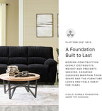 Signature Design by Ashley SimpleJoy Modern Sofa for Living Room, Black