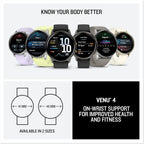 Garmin Venu® 4  45mm  Advanced Health and Fitness GPS Smartwatch  Bright and Colorful Display  Built-in Flashlight  12 Days of Battery Life  Slate with Black Silicone Band